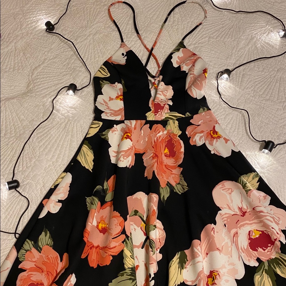 Black-Floral dress